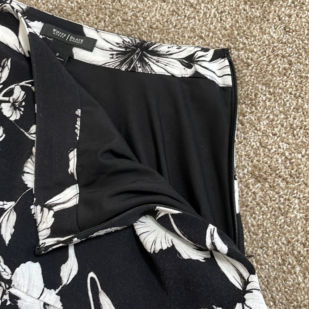 WHBM flounce fitted floral skirt size 0 - Picture 7 of 10